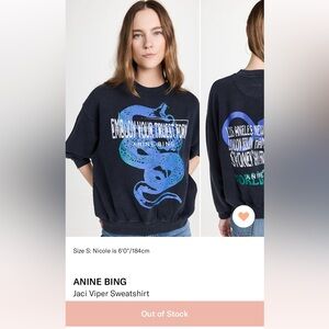 AUTHENTIC ANINE BING VIPER Sweatshirt Size M